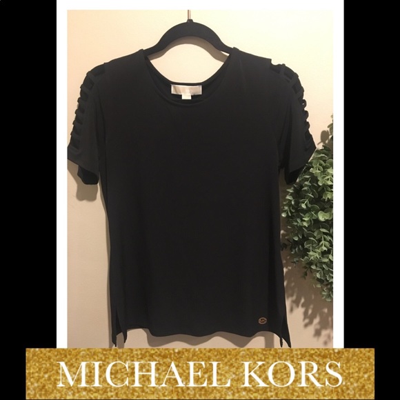 MICHAEL Michael Kors Tops - Michael KORS Ladder Cutout Short-sleeve Top